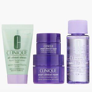 NEW! CLINIQUE Bundle of 4 items - skincare Clinical Repair Makeup Remover etc!